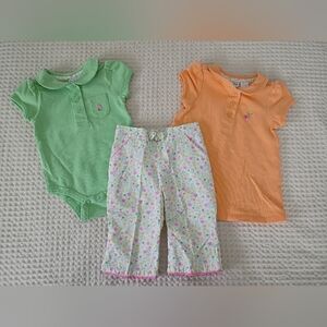 Cherokee Green and Orange Kids Matching Set